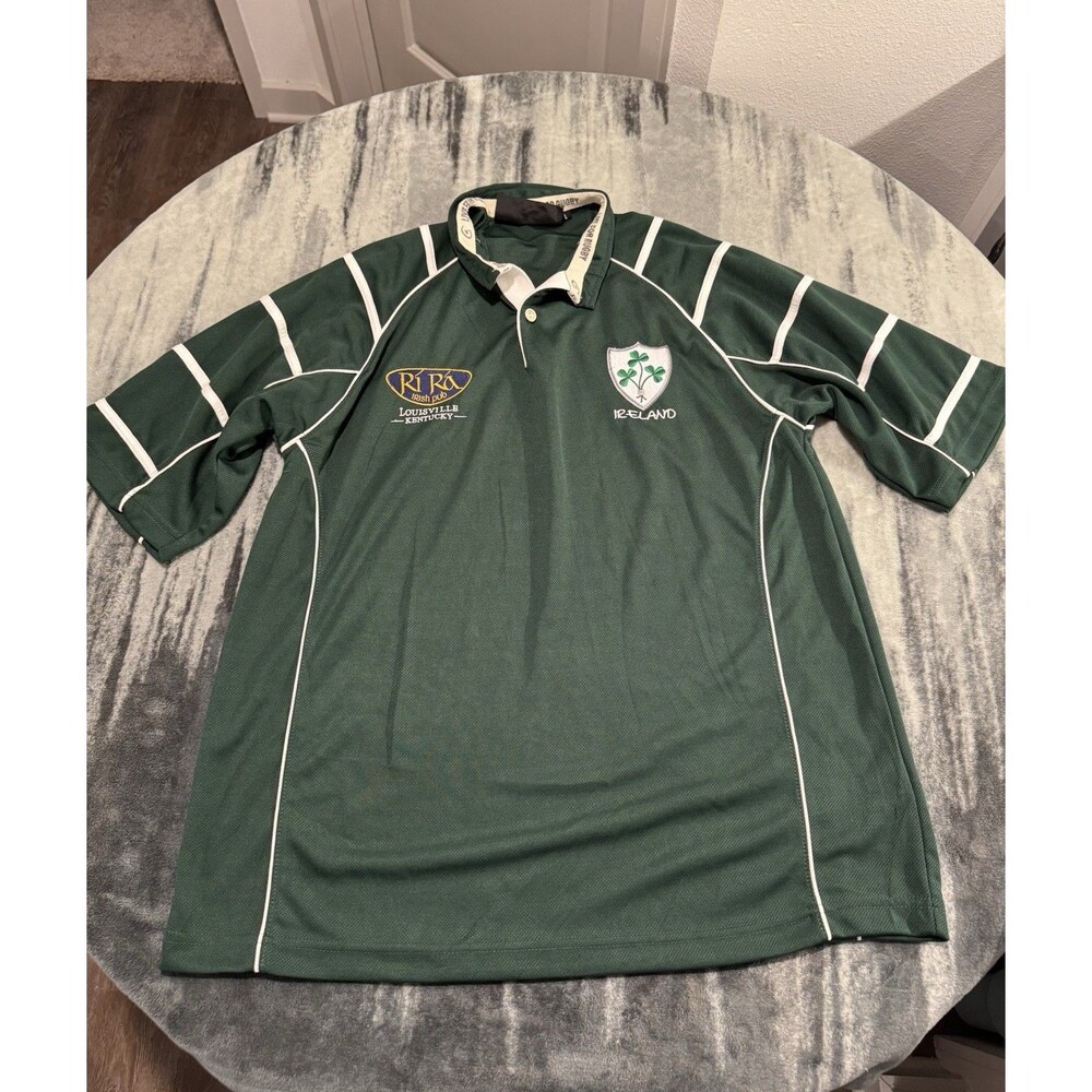 MENS LFR IRELAND Rugby SHIRT Live For Rugby Irish Heavy Duty JERSEY Size L